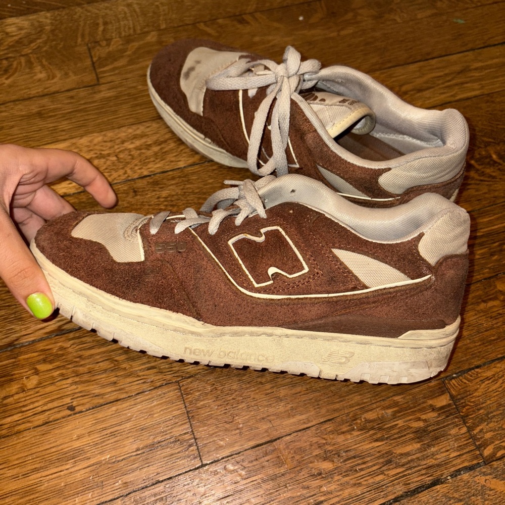 New Balance Brown and Cream Sneakers 550s